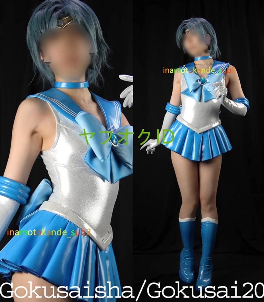 L セーラームーン セーラーマーキュリー コスプレ 衣装＋ブーツ＋ウィッグ Amazon.co.jp: [XIN XIN] 美少女戦士セーラームーンCrystal